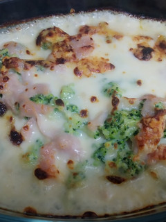 Una foto de Brócoli con bechamel gratinado