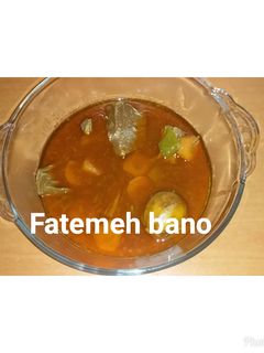 عکسی از دستور چلو گوشت فاطمه بانو