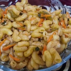 A picture of Vegetables macroni chat.
