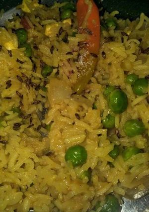 A picture of Matar pulav.