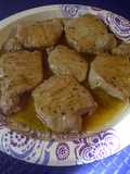 Peppered pork in a buttery wine sauce