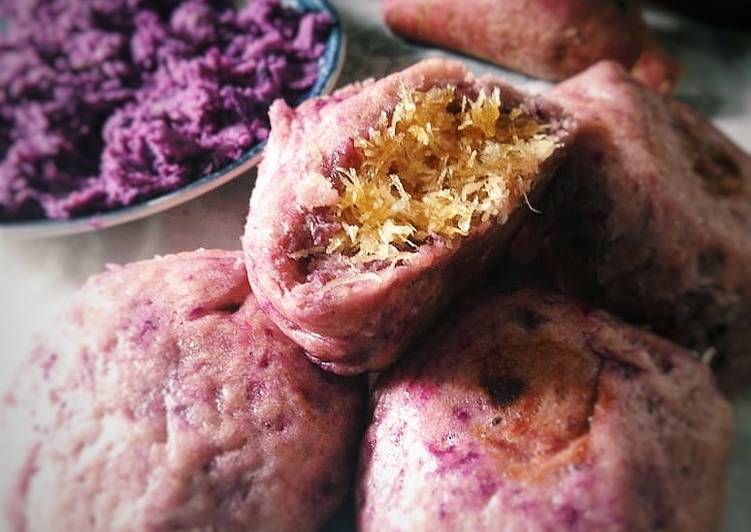Bagaimana Membuat Bakpao ubi ungu Anti Gagal