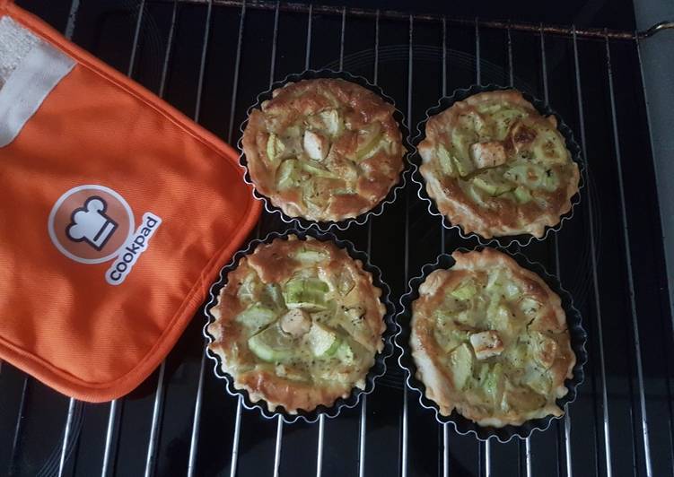 Recette: Mini quiche courgettes fêta