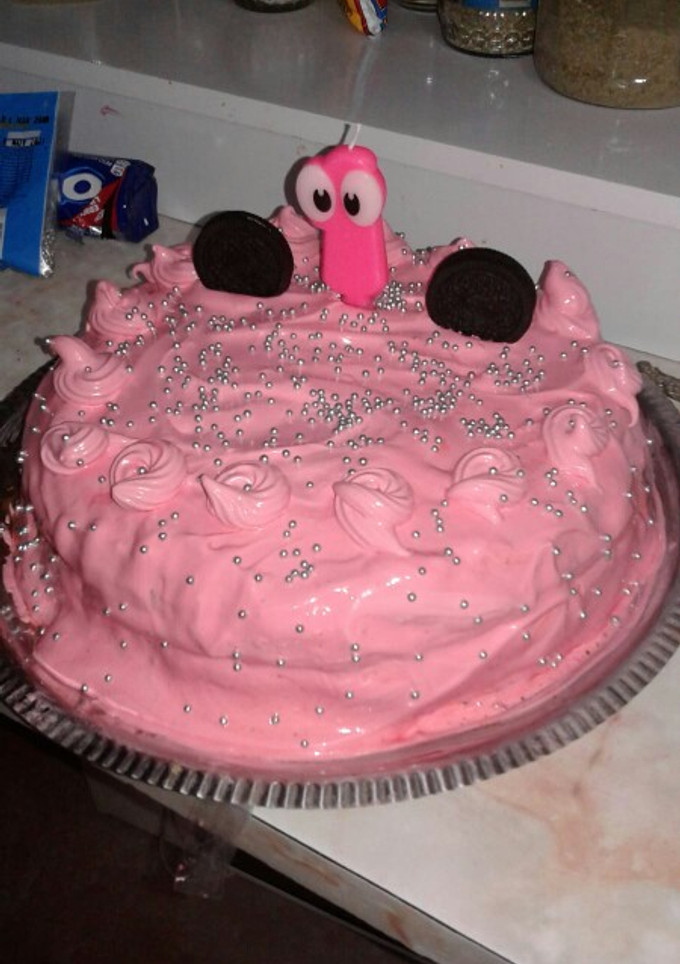 Una foto de Torta de cumpleaños de un añito