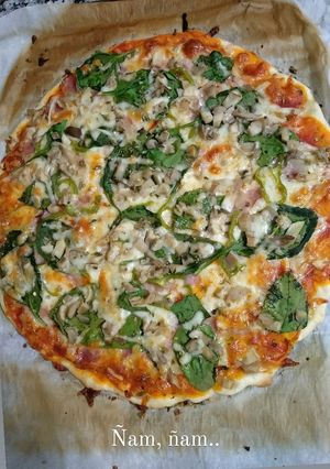 Una foto de Pizza