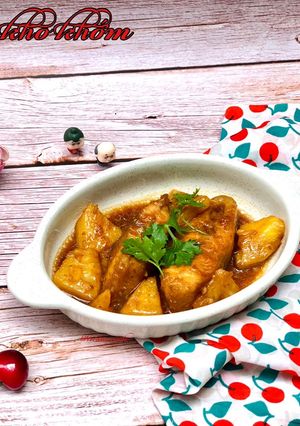 Hình của món Cá điêu hồng kho thơm.