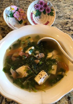 Hình của món Canh salad xoong Nhật.