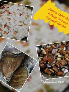 Foto resep 12. Pepes Tahu dan Ikan Kakap Goreng Sambal Kecap