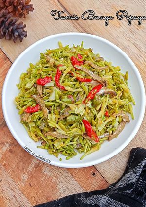 Foto resep Tumis Bunga Pepaya (Anti Pahit)