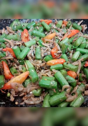 Foto resep Tumis Pedas Teri Buncis