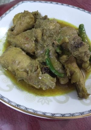 কাঁচা মরিচে মুরগীর ঝোল রেসিপির প্রধান ছবি