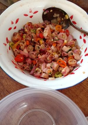 Foto resep Cumi asin sambel matah