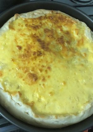 Una foto de Tarta de cebolla y queso