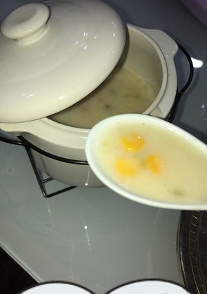 صورة لوصفة اسهل شوربه بيضاء