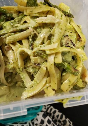 Una foto de Fetuccini verde