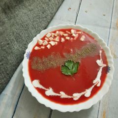 A picture of Carrot Tomato Soup.