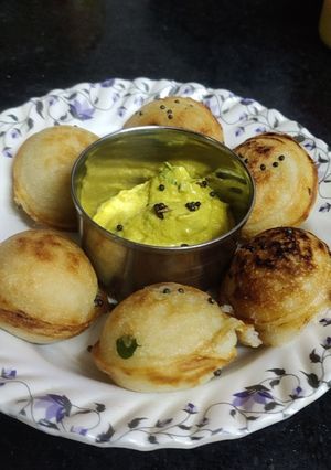 A picture of French beans veggie appam.