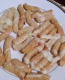 Churros rellenos de dulce de leche