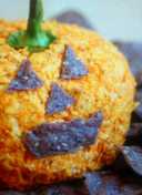 Nacho Jack-o'-Lantern Cheese Ball