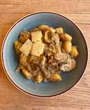 Gnocchi con trufa y butifarra