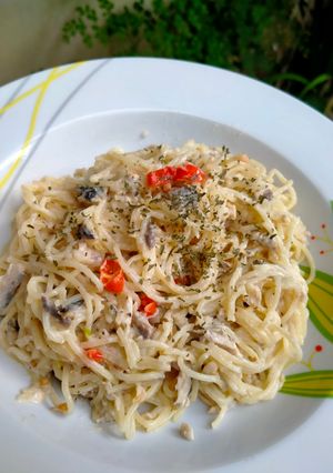 Foto resep Spicy tuna carbonara