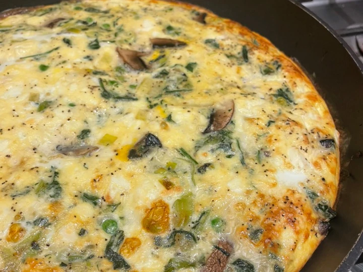 Recipe Feta and greens frittata the Perfect Makes you drool