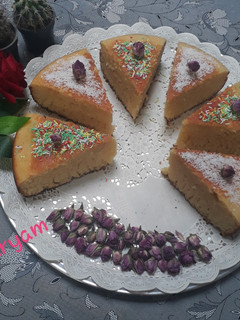 عکسی از دستور کیک شیر داغ