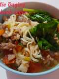 Mie daging kuah seger