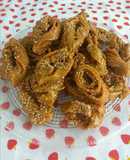 Dulce típico de Marruecos chebakia