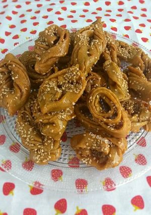 Una foto de Dulce típico de Marruecos chebakia