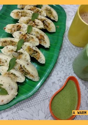 A picture of Stuffed idli.