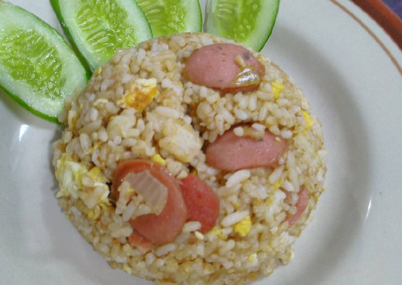 De gebruikelijke nasi goreng-worst?