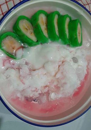 Foto resep Es Pisang Ijo Khas Makasar