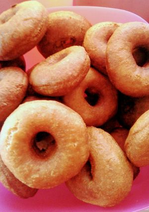A picture of Home-made cinnamon doughnuts.