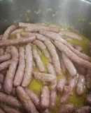 Salchichas al Pedro Jiménez con mermelada de fresa