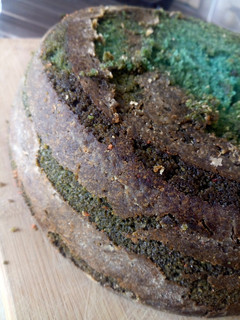 A picture of Purple velvet cake.