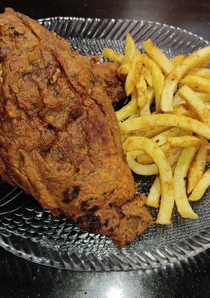 A picture of Crispy Fried Fish 🐟 And Fries 🍟.