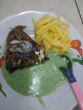 MPasi 10 month Kepala ikan nila goreng dan SaYam(Sapi Bayam)