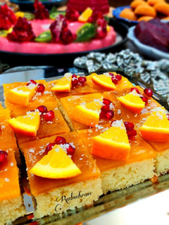 عکسی از دستور کیک پرتقال برشی با روکش ژله ای