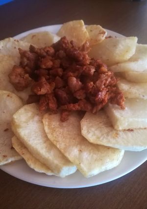 Una foto de Jijas, chichas, zorza, picadillo de chorizo