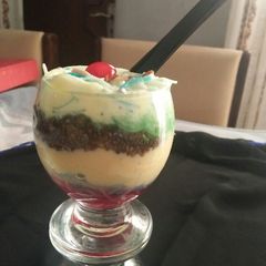 A picture of Colour royal falooda ice-cream with tragacanth gum & figs.