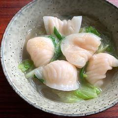 A picture of Dumplings & Harusame Soup.