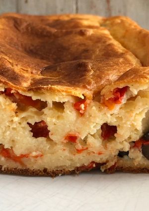 Une photo de Cake ricotta poivron olives