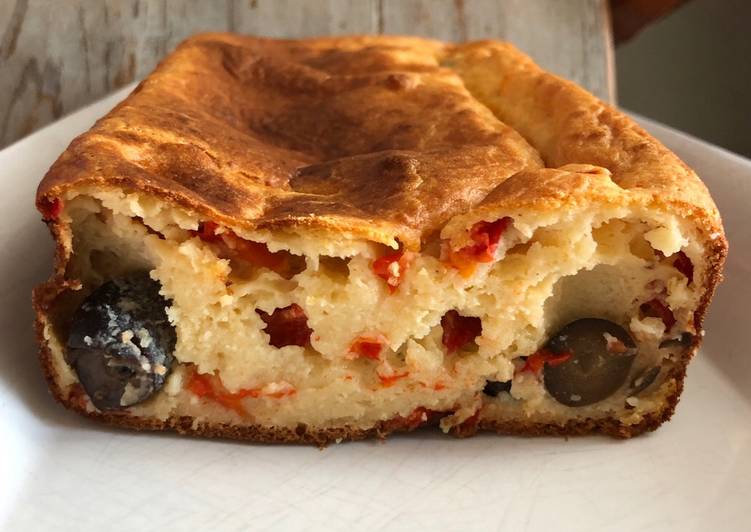 Recette: Cake ricotta poivron olives