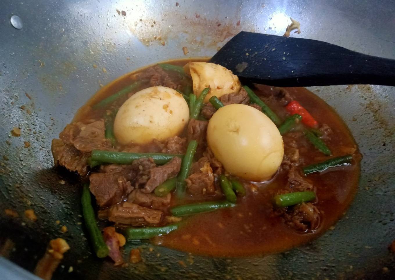 Semur Daging Telur Buncis Pedas
