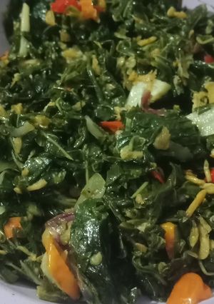 Foto resep Tumis daun singkong rebon