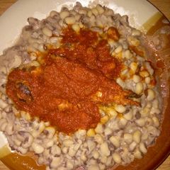 Beans and palmoil stew A picture of Beans and palmoil stew.