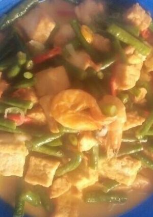 Foto resep Tumis tahu tempe kacang pancang kuah santan praktis