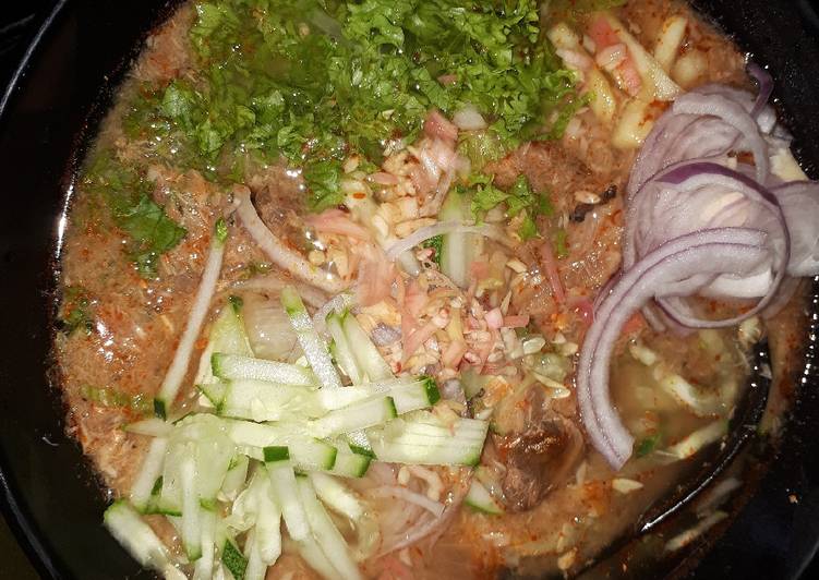 Cara Gampang Menyiapkan Asam laksa pineng yang Menggugah Selera