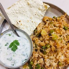 A picture of Schezwan fried rice.